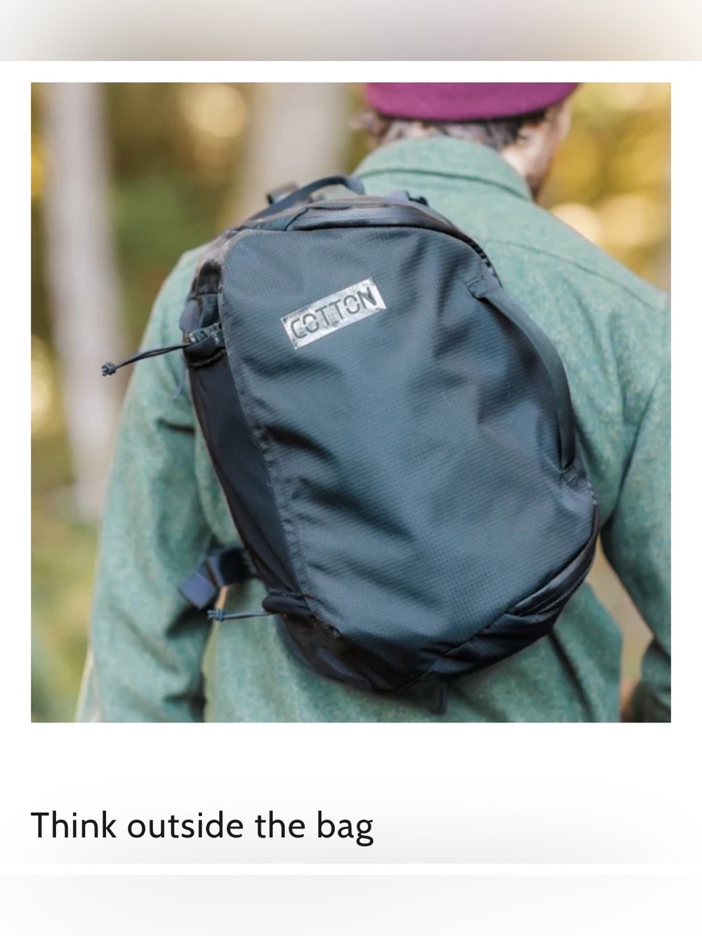 Used once- Cotton Hyker Slingbag for camera